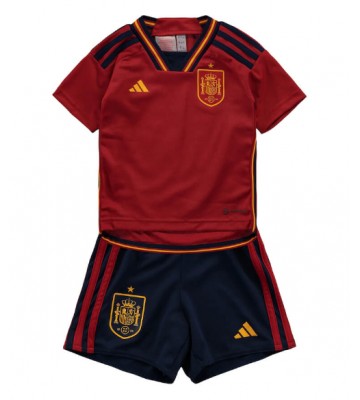 Spanien Hjemmebanesæt Børn VM 2022 Kort ærmer (+ korte bukser)